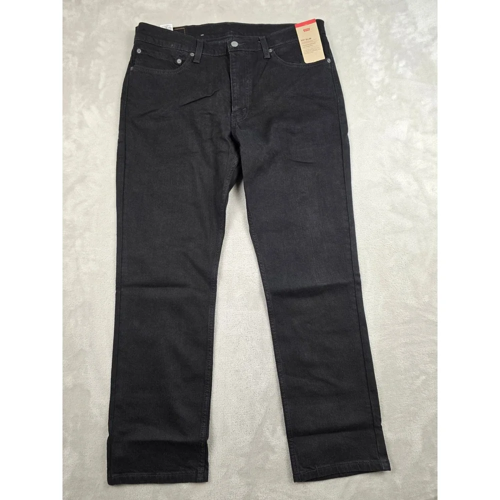 Levi's 511 Slim Jeans Mens 36x30 Black Advanced Stretch Denim Pants